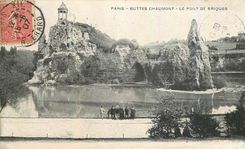 CPA Paris Buttes Chaumont le Pont de Briques 