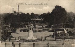 Angers CPA View of the garden of the Mall