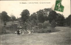 Angers CPA botanical garden the lake and the cascade