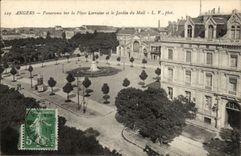 Angers CPA panorama on the plain and the Garden of the Mall