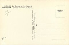 CPA Le Chateau et le Village de Chouvigny Allier Dominant la Sioule