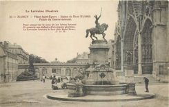 CPA La Lorraine Illustree Nancy Place Saint Epvre Statue de rene II Palais du Gouvernement 
