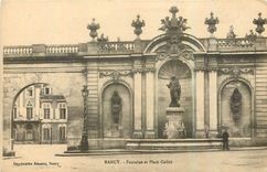 CPA Nancy Fontaine et Place Callot 