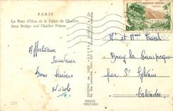 CPA Paris Le Pont d'Iena et le Palais de Chaillot