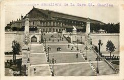 CPA Marseille Escaliers de la Gare Senes et Arnal 