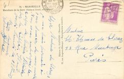 CPA Marseille Escaliers de la Gare Senes et Arnal 