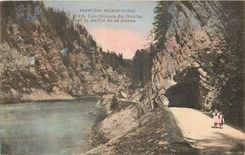 CPA Frontiere Franco Suisse Les Gorges du Doubs et le Defile de la Rasse 