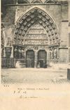CPA Reims Cathedrale Petit Portail 