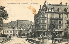 CPA Belfort Haut Rhia Quartier de la Place du Marche 