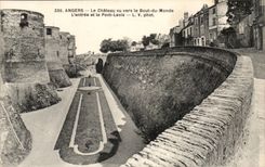 Angers CPA the castle seen towards the End of the World Entering and the bridge levis