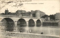 Angers CPA the bridge of the low chain the castle