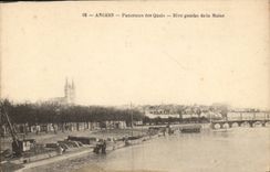 Angers CPA panorama of the quays Left bank of Maine