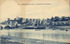 Angers CPA the district of the castle