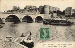 Angers CPA the bridge D ela Low Chain towards the castle