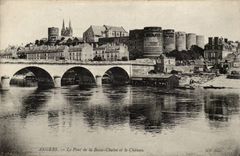 Angers CPA the bridge of the Low Chain and the castle