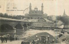 CPA Paris Pont d'Iena et Trocadero (bonne animation)