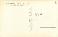 CPM Marseille L'Escalier Monumental de la Gare Saint Charles 