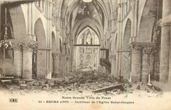CPA Notre Grande Ville du Front Reims Interieur de l'Eglise Saint Jacques 