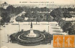CPA Angers Place Lorraine et Jardin du Mail 
