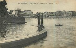 CPA Dinard Vu vers la Plage et la Piscine 