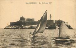CPA Marseille Le Chateau d'If Bateaux