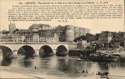 Angers CPa View on the bridge of the Low Chain and the castle