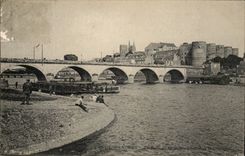 Angers CPA the bridge of the Low Chain and the castle