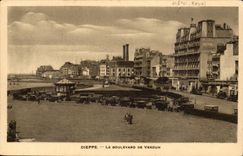 Dieppe CPA the boulevard of Verdun (cars)