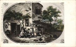 CPA Van der Poel a rustic house Museum of the Louvre Vinay Chocolate