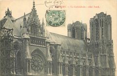 CPA Reims La Cathedrale cote Nord 