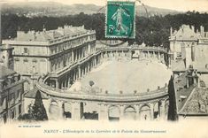 CPA Nancy l'Hemicycle d la Curriere et le Palais du Gouvernement 