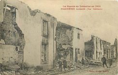 CPA La Guerre en Lorraine en 1914 Magnieres bombarde Vue Interieure Militaria