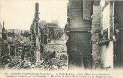 CPA Guerre Europeenne 1914 1915 Le Crime de Reims 