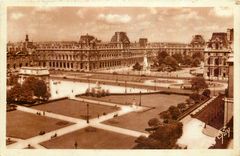 CPA Paris et ses Merveilles Perspective sur la Plage du Carrousel et le Palais de Louvre 