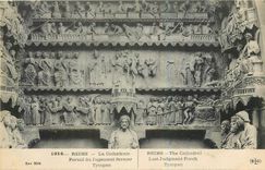 CPA Reims La Cathedrale Portail du Jugement dermier Tympan 