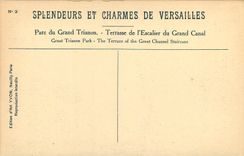 CPA Versailles Parc du Grand Trianon Terrasse de l'escalier du grand canal 