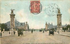 CPA Paris Perspective du pont Aexandre III et de l'avenue Nicolas II 