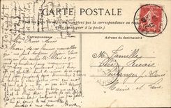 Angers CPA Statue and the street of Baurepaire