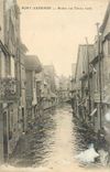 CPA Pont Audemer Riviere rue Thiers aval 