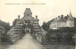 CPA Villeblevin Yonne Le Chateau et ses Portes monumntales 