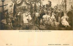 CPA Ecole Italienne Historiq de Thesee et Ariane Musee de Longchamp Marseille 
