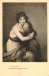 CPA Louvre Vigee lebrun l'Artiste et sa fille 