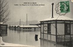 Believed of the Seine CPA Paris Flood Stores of Large Moulins of Corbeil (Office of the Stage coaches)