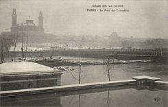 Believed of the Seine CPA Paris Flood the bridge of Trocadero