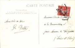 Believed of the Seine CPA Paris Inondation Asnieres the tram passes in this street