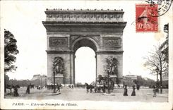 Paris CPA Arc de Triomphe of star