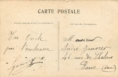 CPA Versailles La Cour de Marbre Statue de Louis XIV 