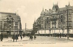 CPA Belfort Le Pont Carnot et l'entree du Boulevard Carnot 