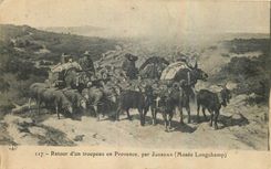 CPA Retour d'un tropeau en Provence par Jourdan Musee Longchamp 
