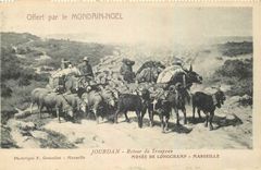 CPA Offert par le Mondain Noel Jourdan Retour du Troupeau Musee de Longchamp Marseille 